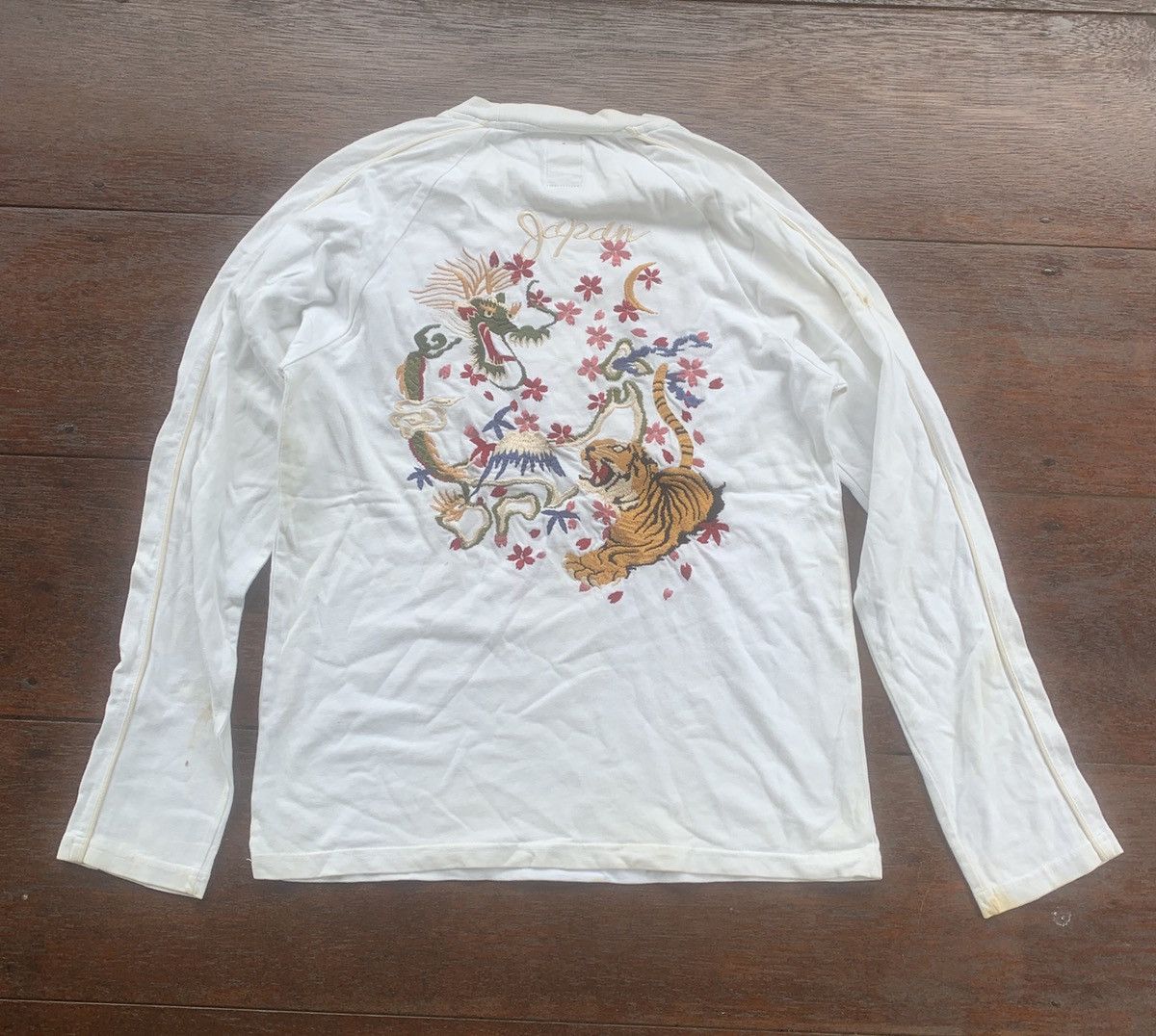 Japanese Brand Sukajan Dragon tiger sakura japan embroidery long sleeve Size US M / EU 48-50 / 2 - 1 Thumbnail