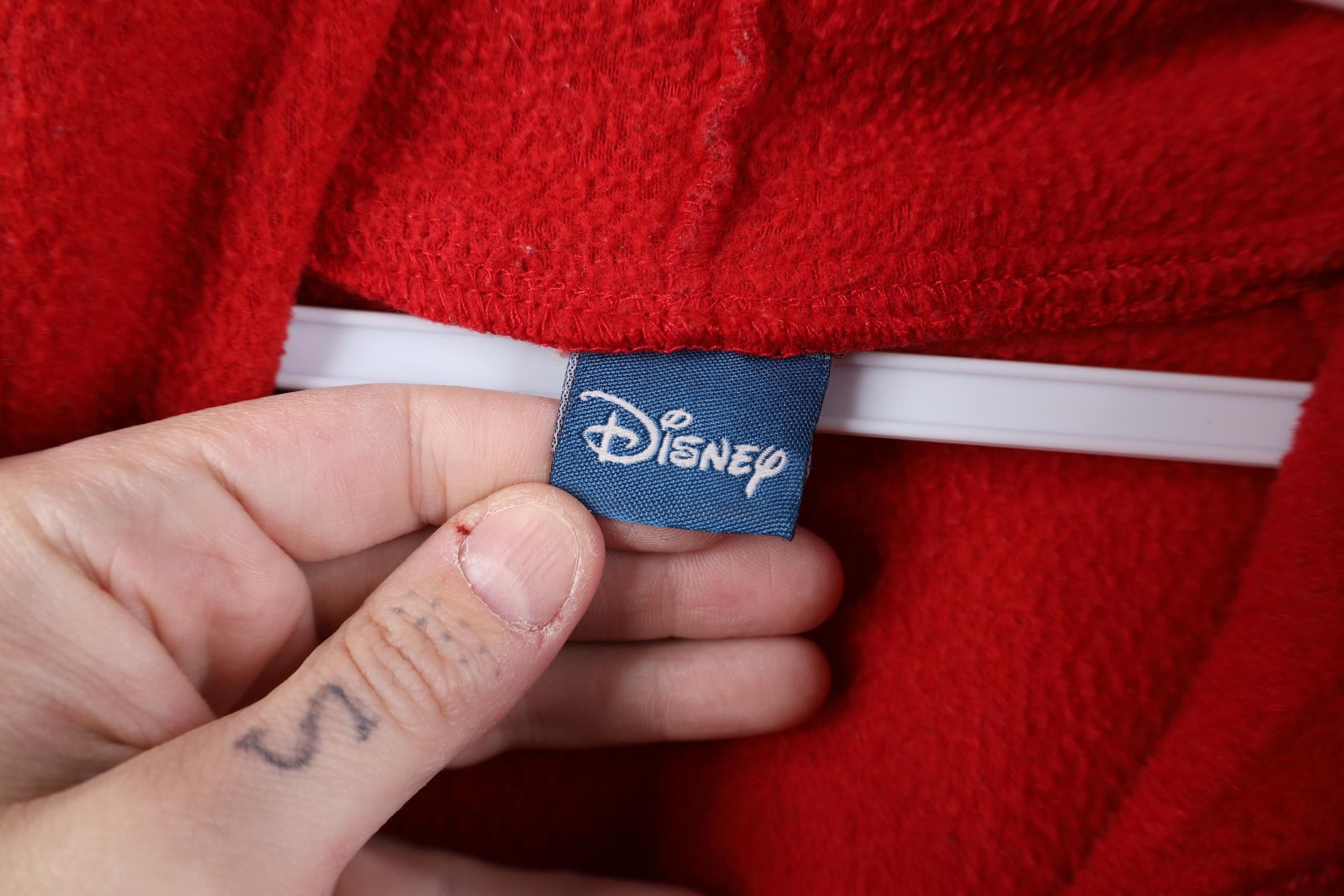 Disney Vintage Disney Mickey Mouse Fleece Hoodie Sweatshirt Red Size 4XL / US 24-26 - 10 Thumbnail