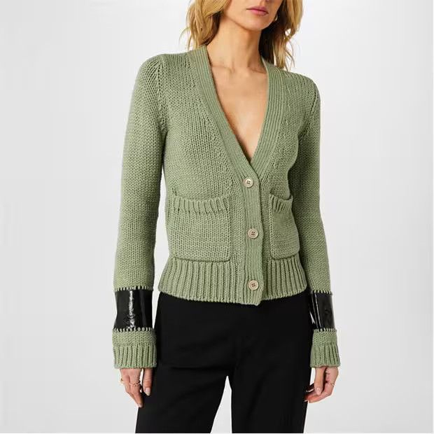 Dries Van Noten o1g2r1mq1024 Cardigan in Mint Green Size S / US 4 / IT 40 - 3 Thumbnail