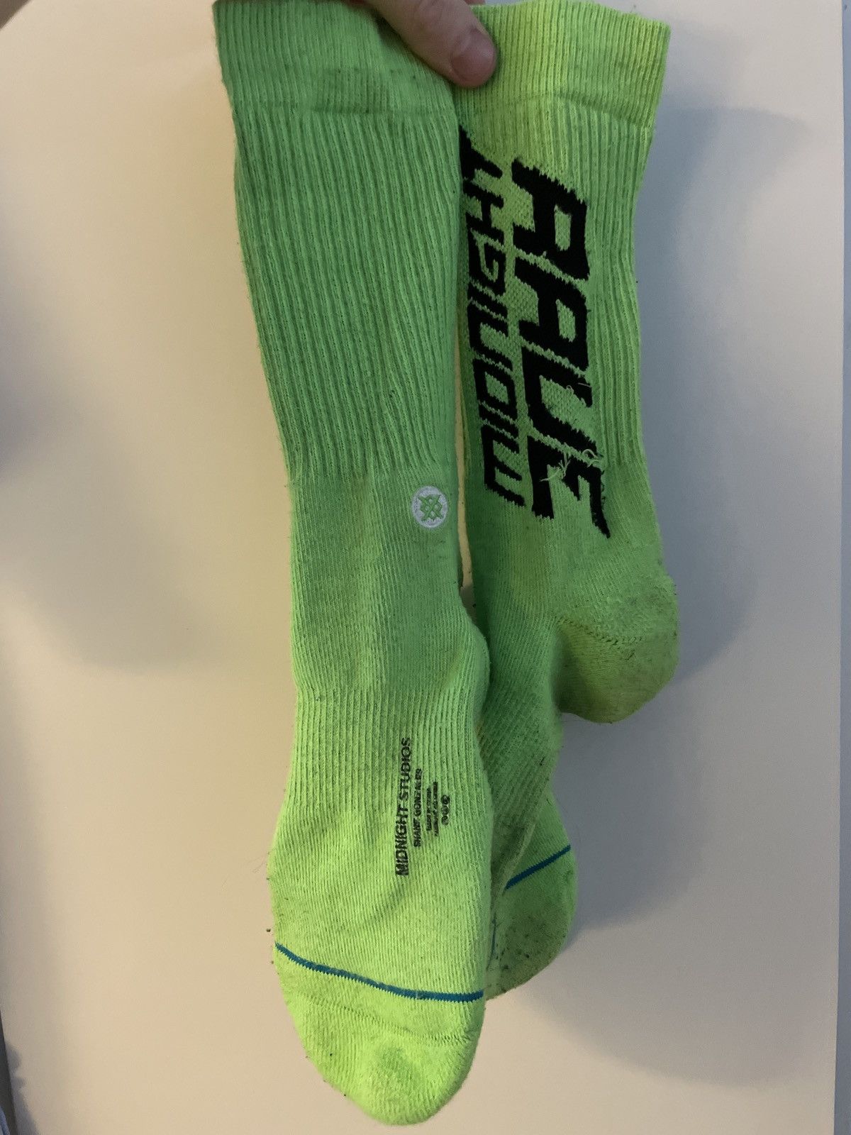 A$AP Rocky × Midnight Studios × Stance Socks ASAP Rocky Midnight Studios Stance Socks Rave Green Largr Size 34 - 2 Thumbnail