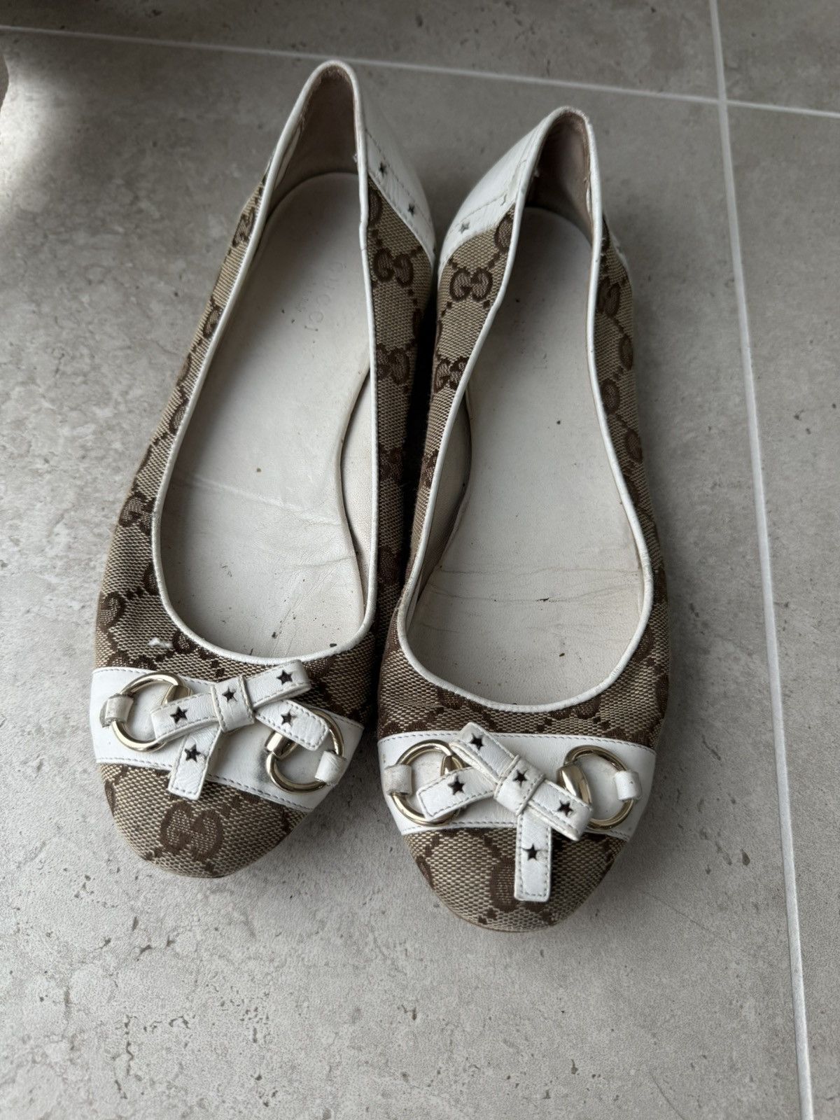Gucci Gucci Monogram Canvas Ballet Flats Size US 6.5 / IT 36.5 - 2 Thumbnail