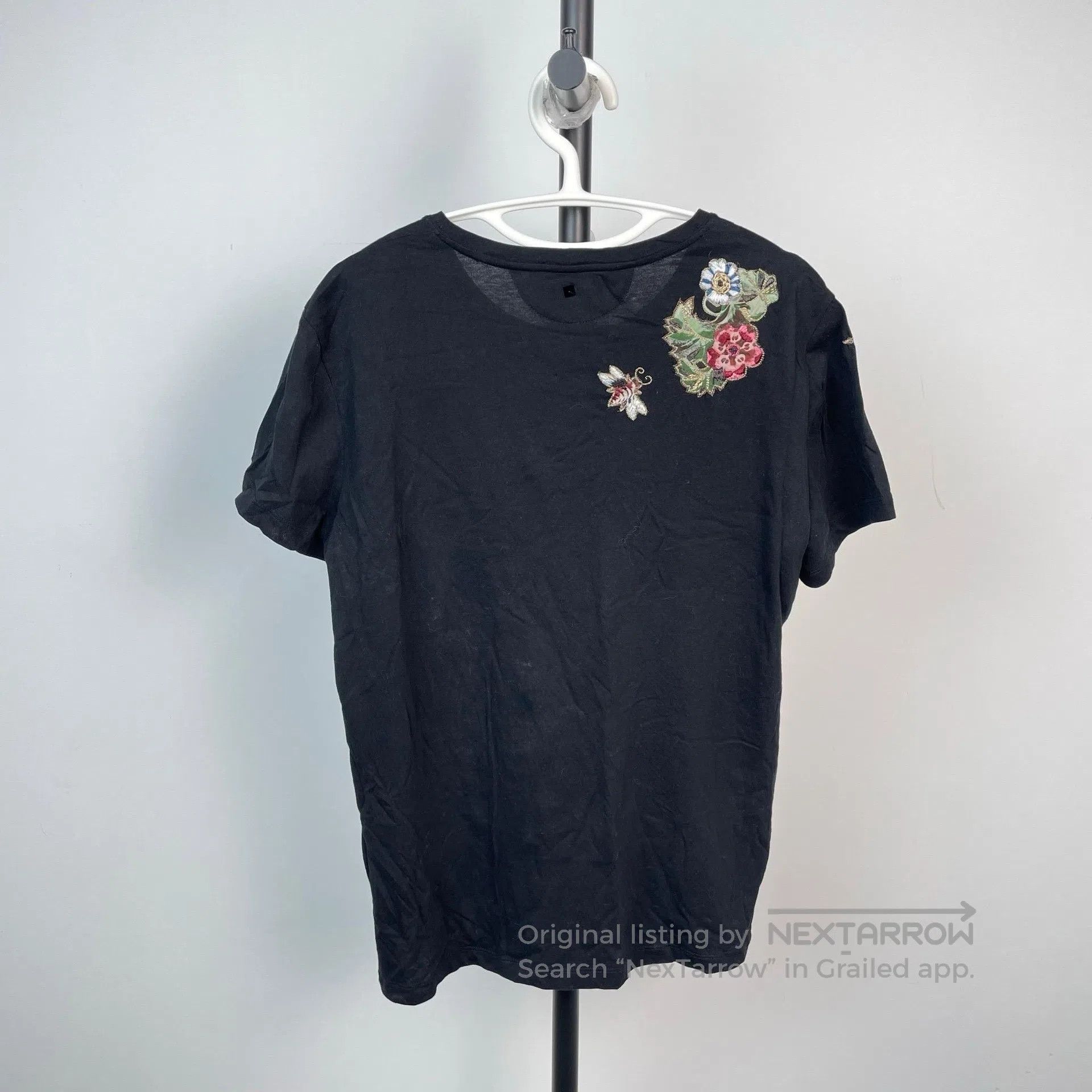 Valentino Valentino Black Embroidered Flamingo Short Sleeve| Size US L / EU 52-54 / 3 - 5 Thumbnail