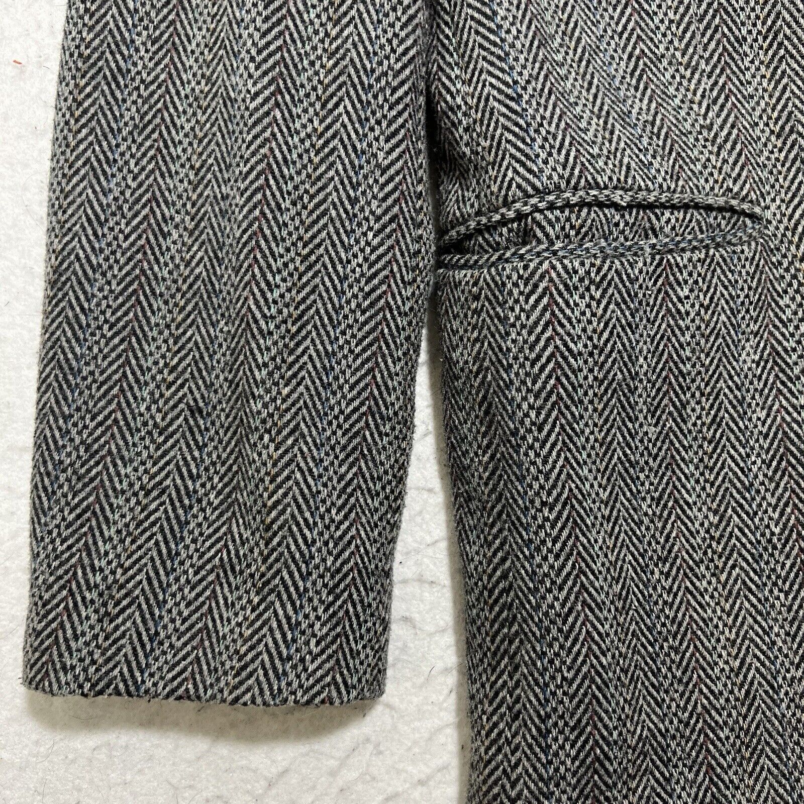 Sears Sears 44L Tweed Polyester/Wool Herringbone Sport Coat Size 44L - 5 Thumbnail