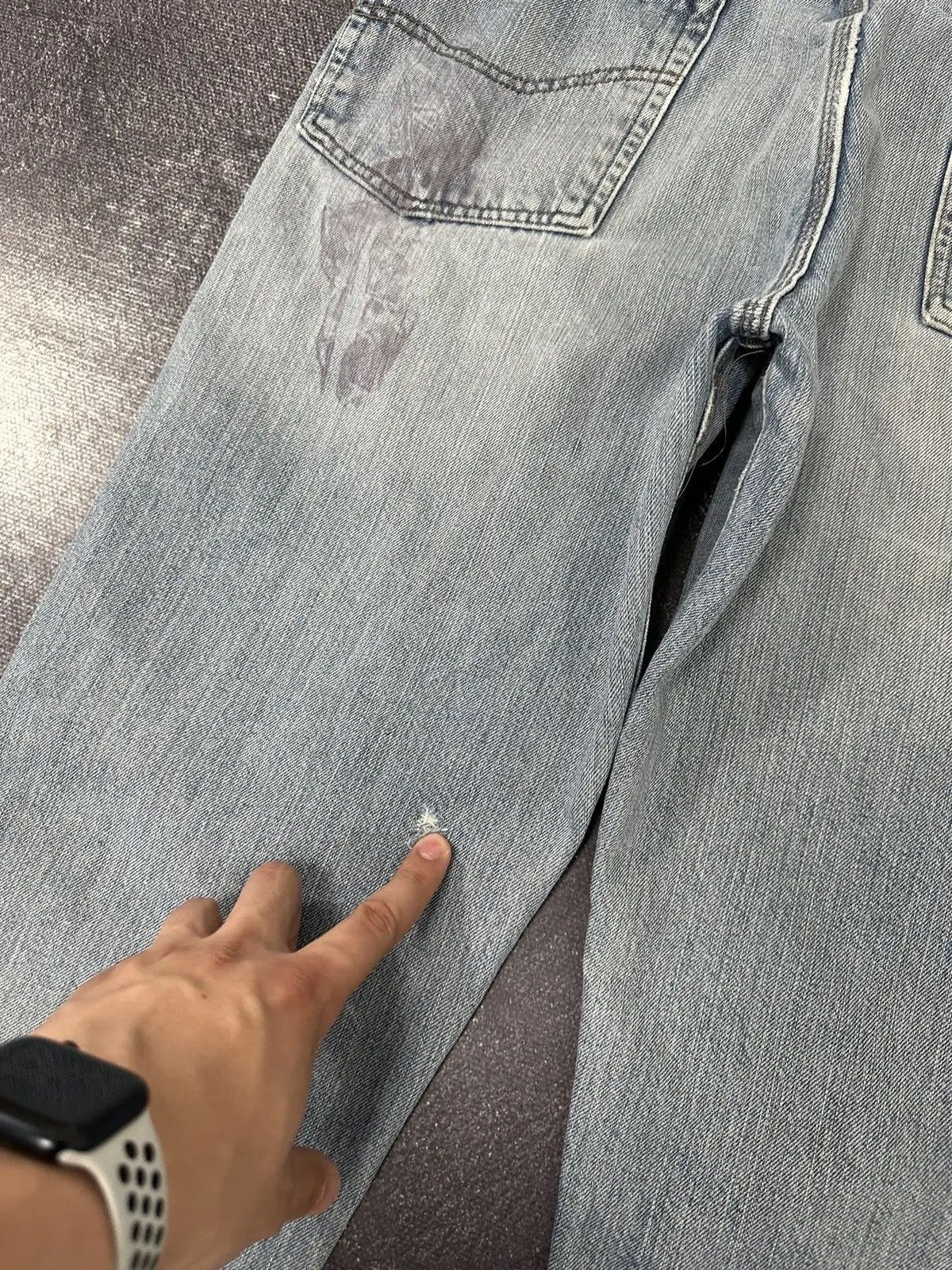 Carhartt × Vintage Vintage 90s Carhartt Light Blue Denim Work Hype Baggy Jeans Size US 36 / EU 52 - 6 Thumbnail