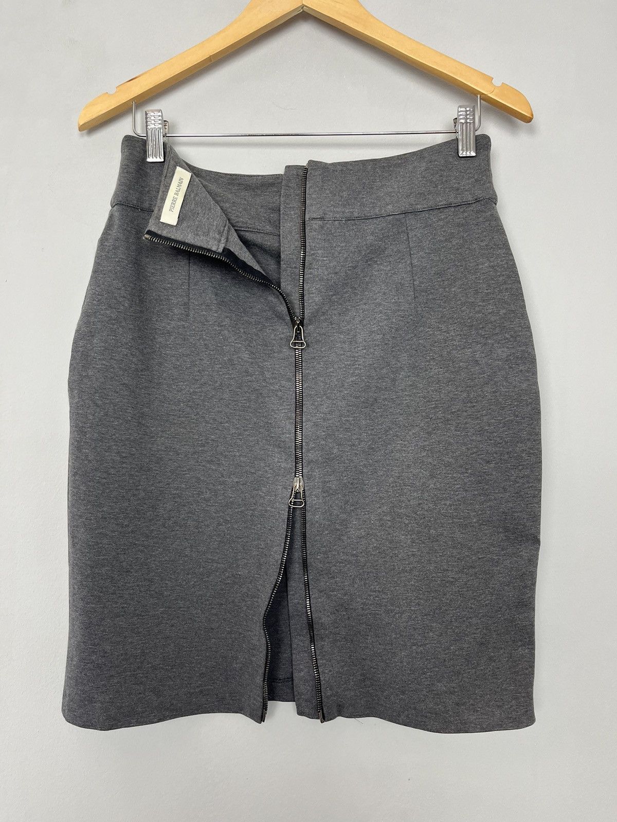 Pierre Balmain Pierre Balmain Luxury Cotton / Nylon Zip Skirt Size 34" / US 12 / IT 48 - 6 Thumbnail
