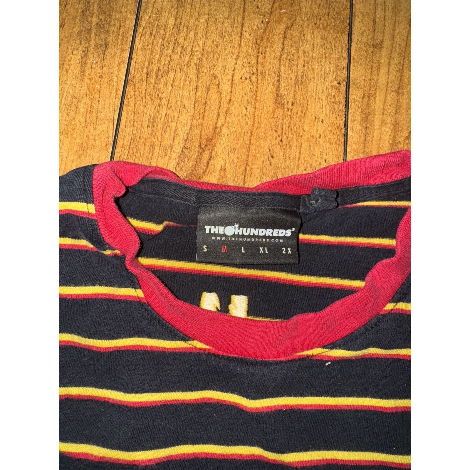The Hundreds × Vintage The Hundreds Striped T-Shirt Black Medium 18x26 Size US M / EU 48-50 / 2 - 3 Thumbnail