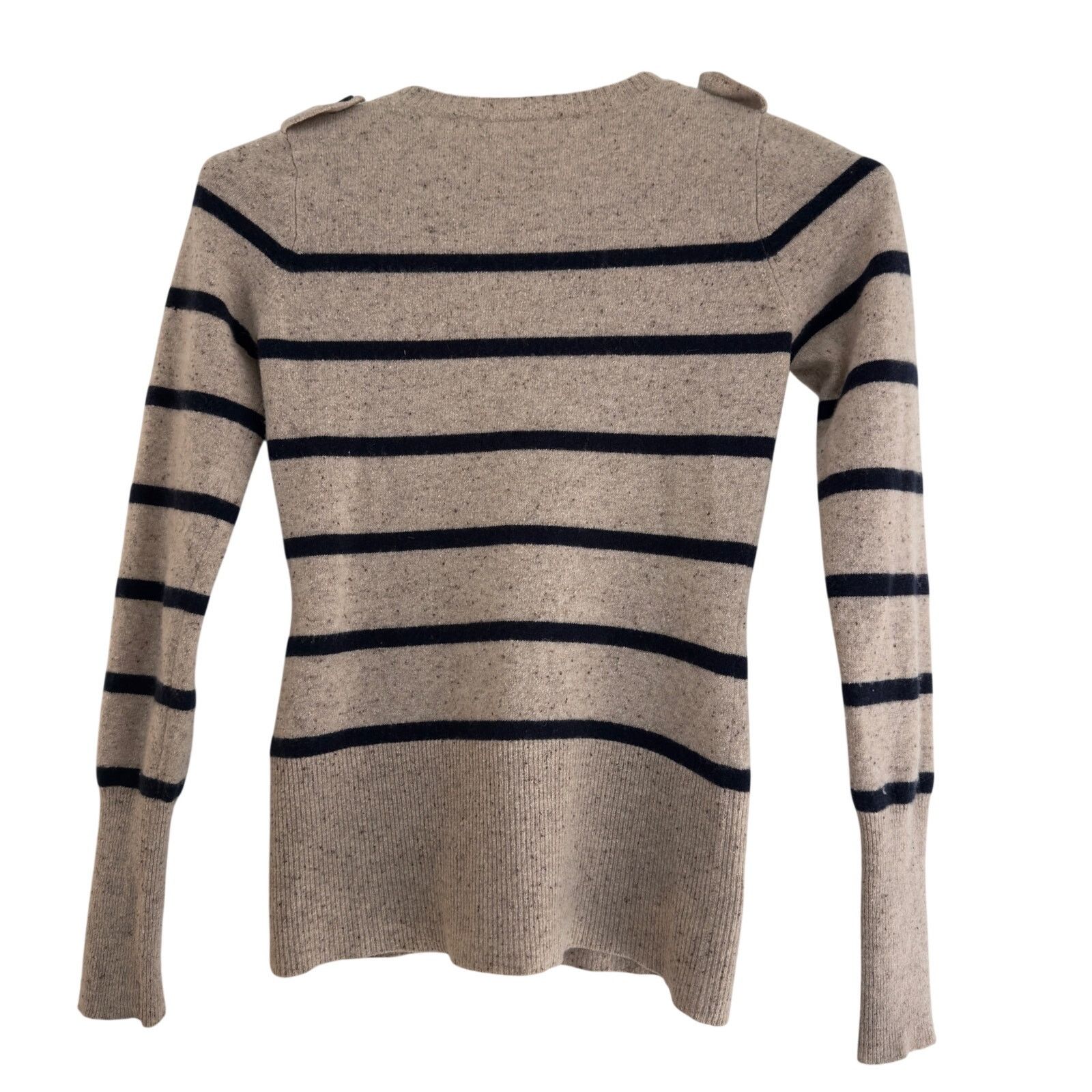 Autumn Cashmere Autumn Cashmere Striped Crewneck Sweater100% PURE CASHMERE Size XS / US 0-2 / IT 36-38 - 4 Thumbnail