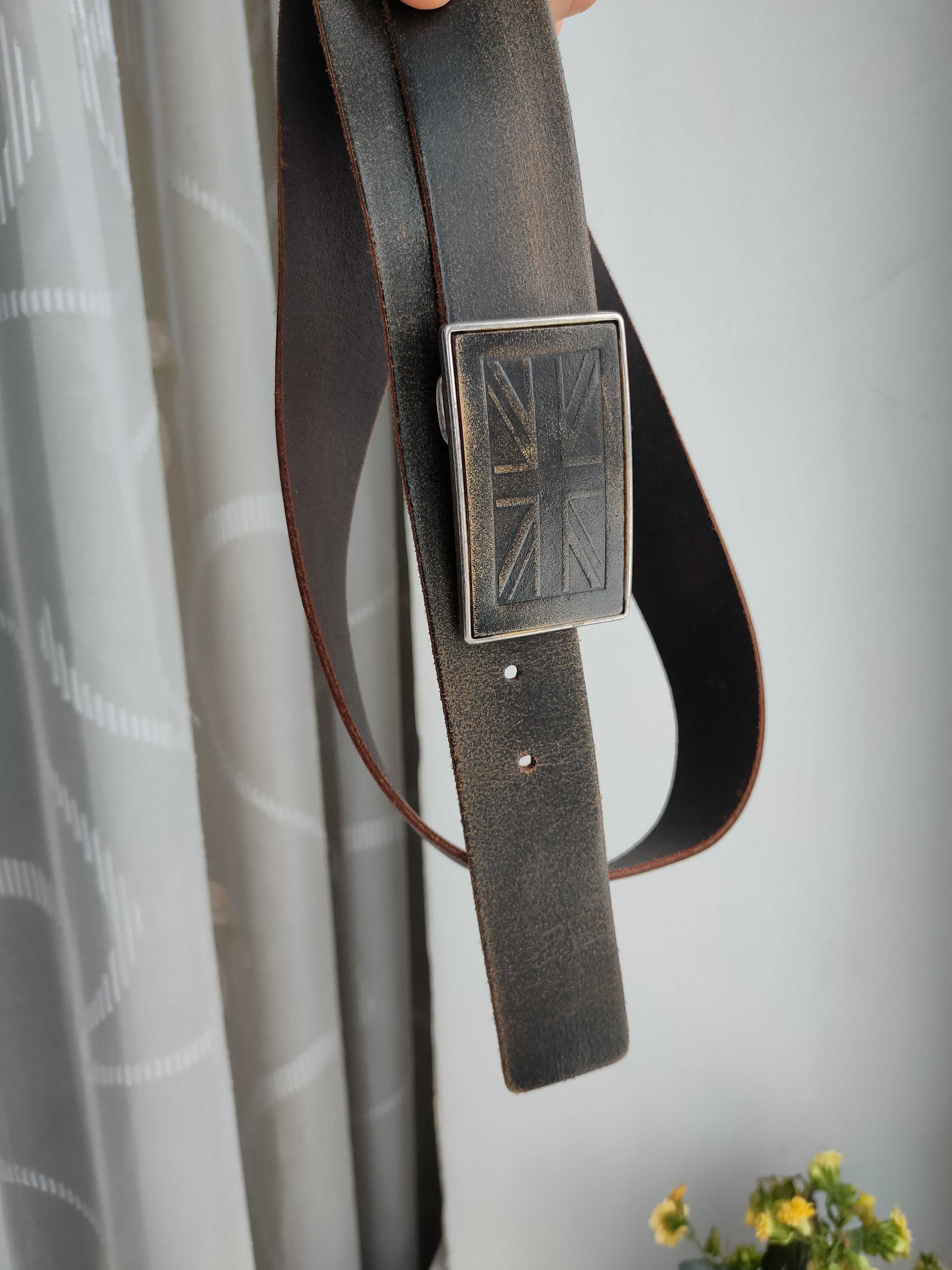 Burton Vintage Y2K Burton Leather Belts Buckle England Size ONE SIZE - 2 Thumbnail
