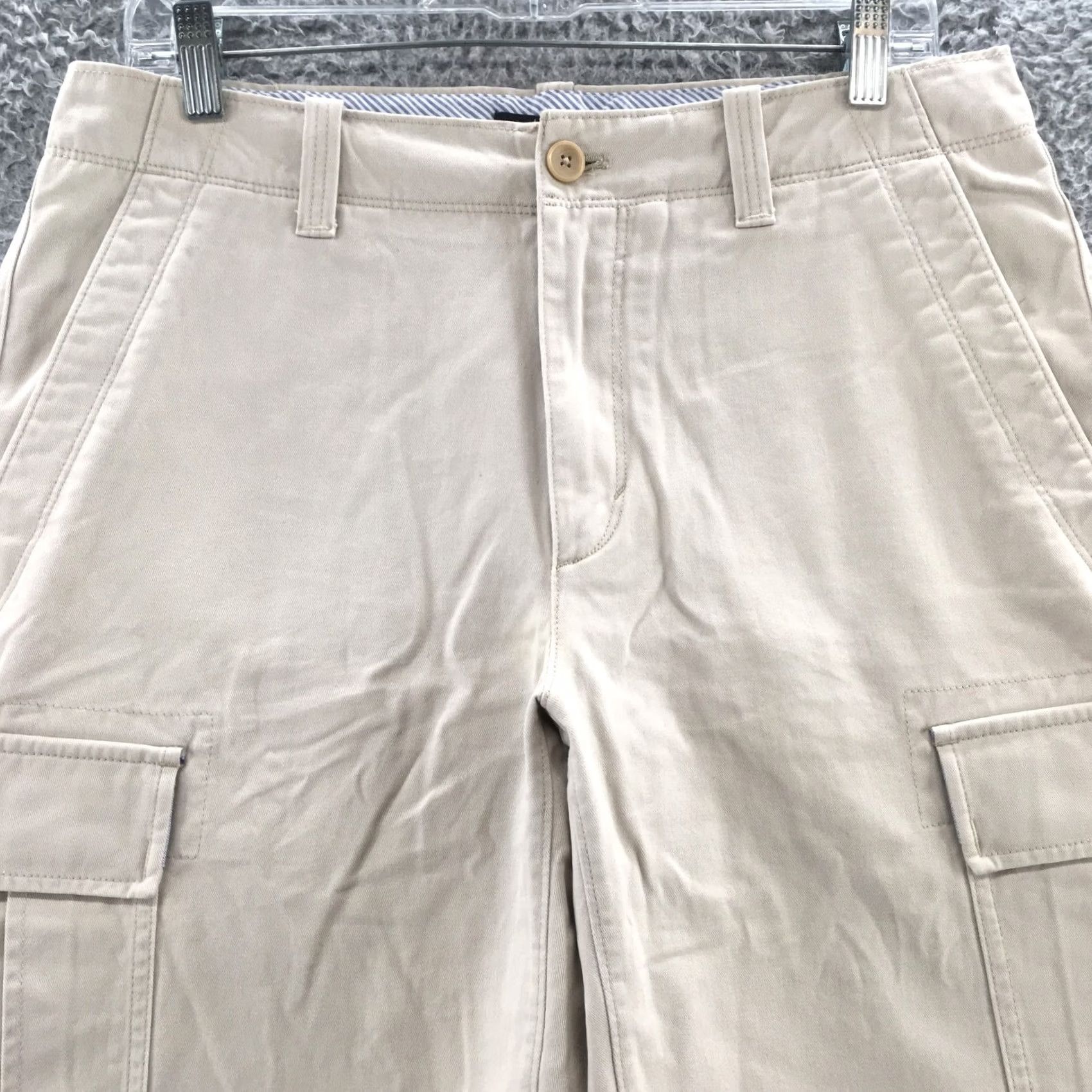 Banana Republic Banana Republic Cargo Shorts Men Beige Cotton Mid Rise Zip Fly 31 (actual 34x12) Size US 31 - 2 Thumbnail