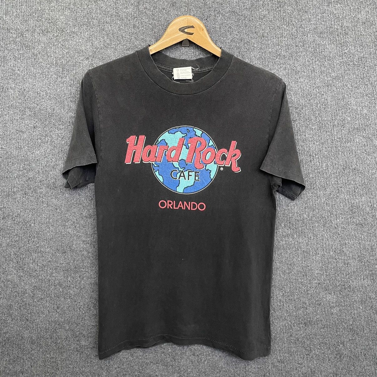 Hard Rock Cafe × Vintage 1990s HRC Orlando Faded Black Made in USA Single Stitch Tee Size US S / EU 44-46 / 1 - 1 Thumbnail