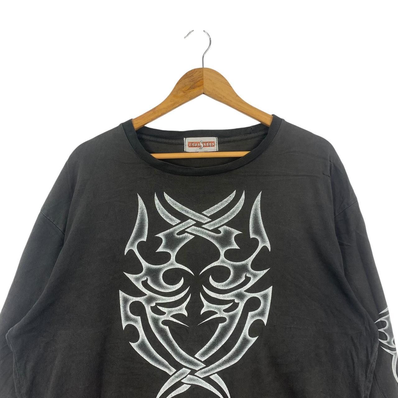 Vintage Vintage CROSSKEYS USA TATTOO Logo Gothic Tee Shirt Top Size 3XL / US 20-22 - 2 Thumbnail