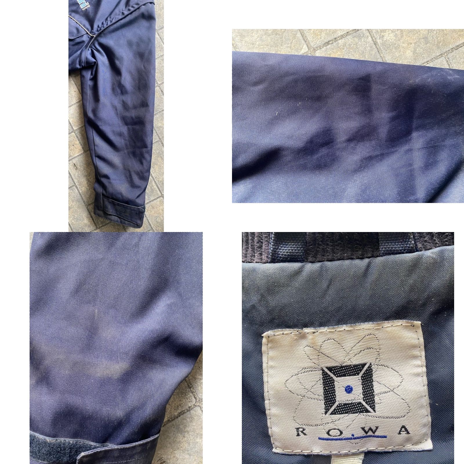 Pollini ROWA Men’s Jacket XL Zip Off Sleeves Blue Polyamide Made In Italy Flaws Wear Size US XL / EU 56 / 4 - 8 Thumbnail