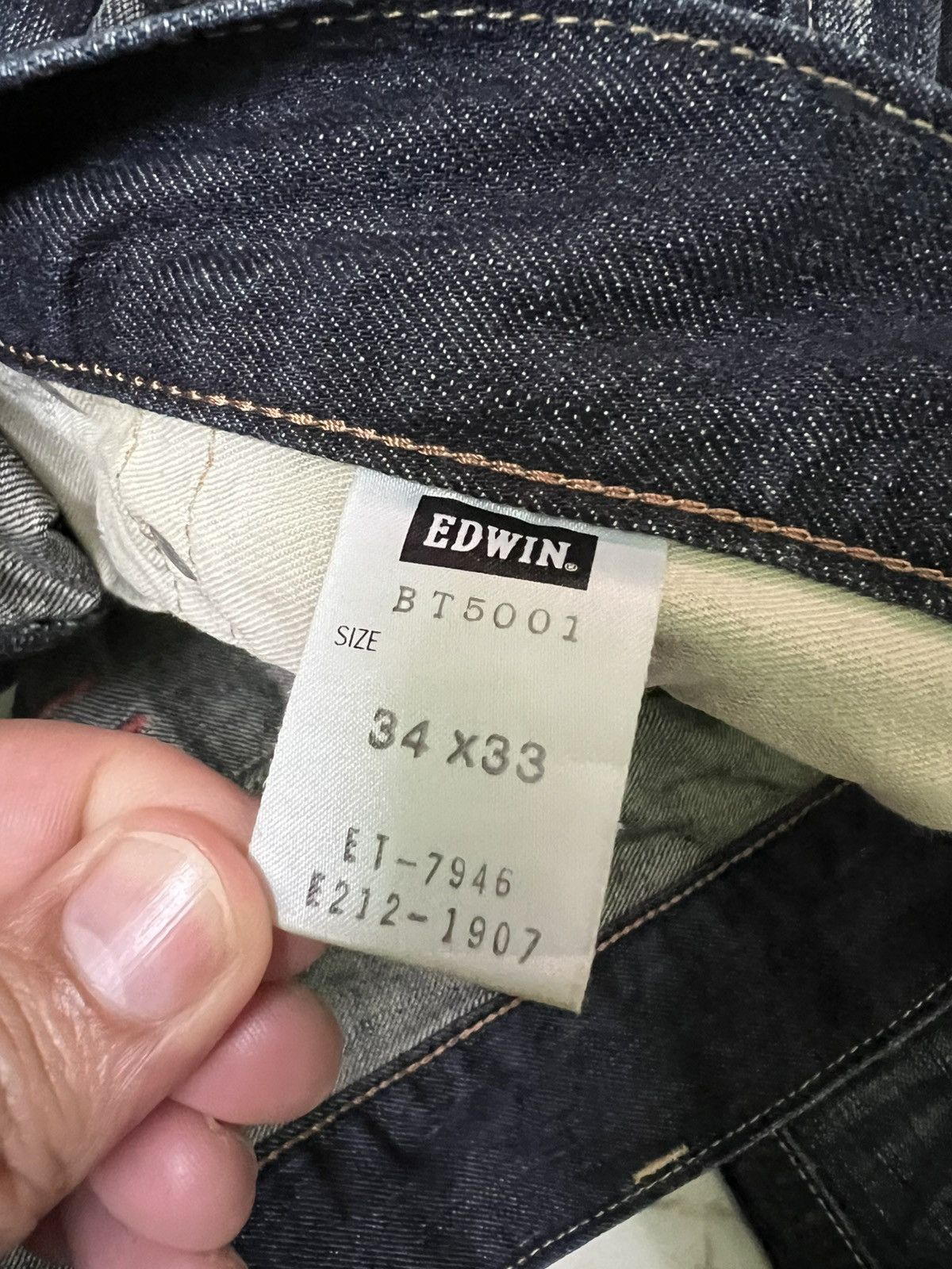Edwin 💥Flare💥Vintage Edwin 503 Blue Trip Distress Jean Size US 36 / EU 52 - 23 Thumbnail