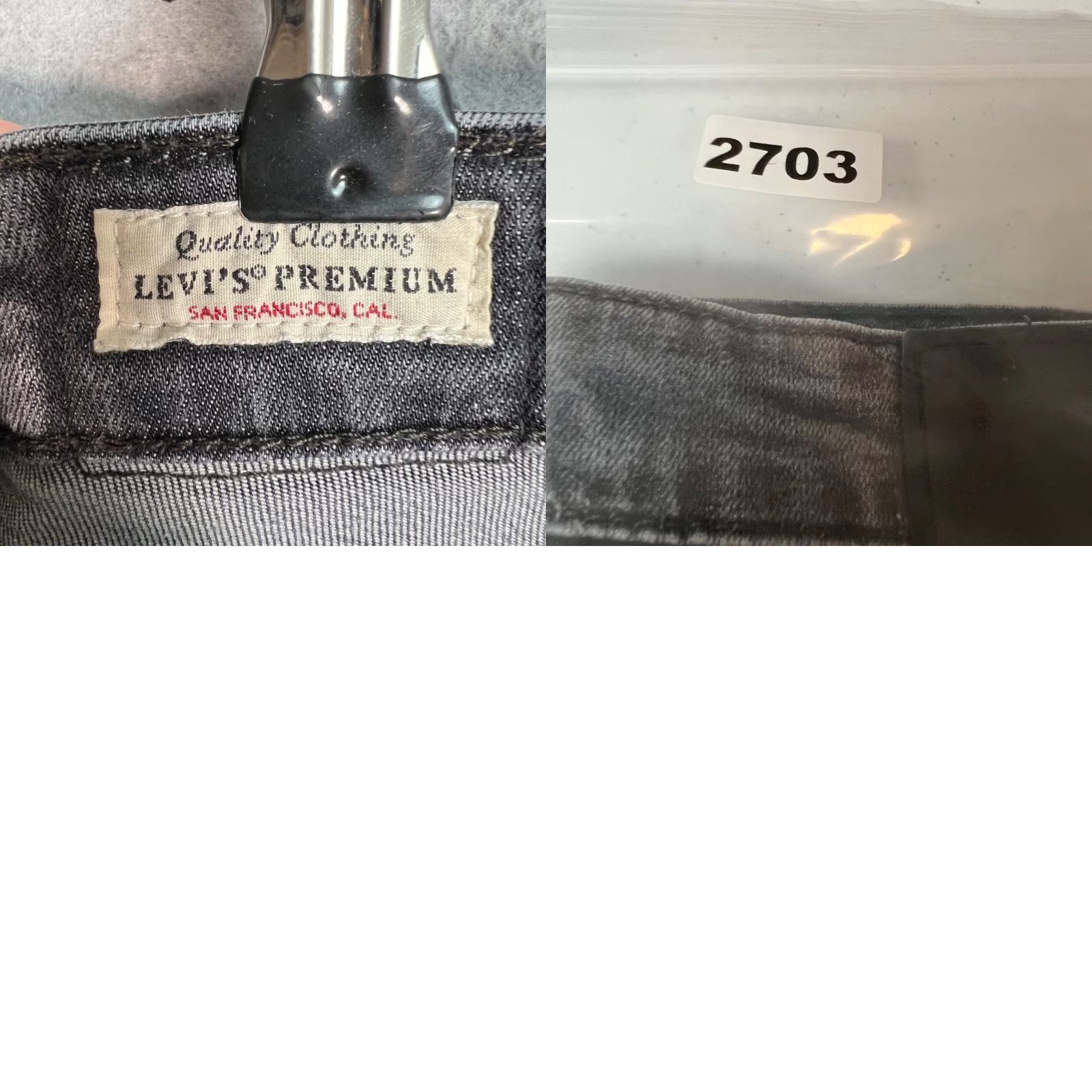 Levi's Levi's 721 High Rise Skinny Jeans Womens 28 x 30 Gray Denim Size 28" / US 6 / IT 42 - 9 Thumbnail