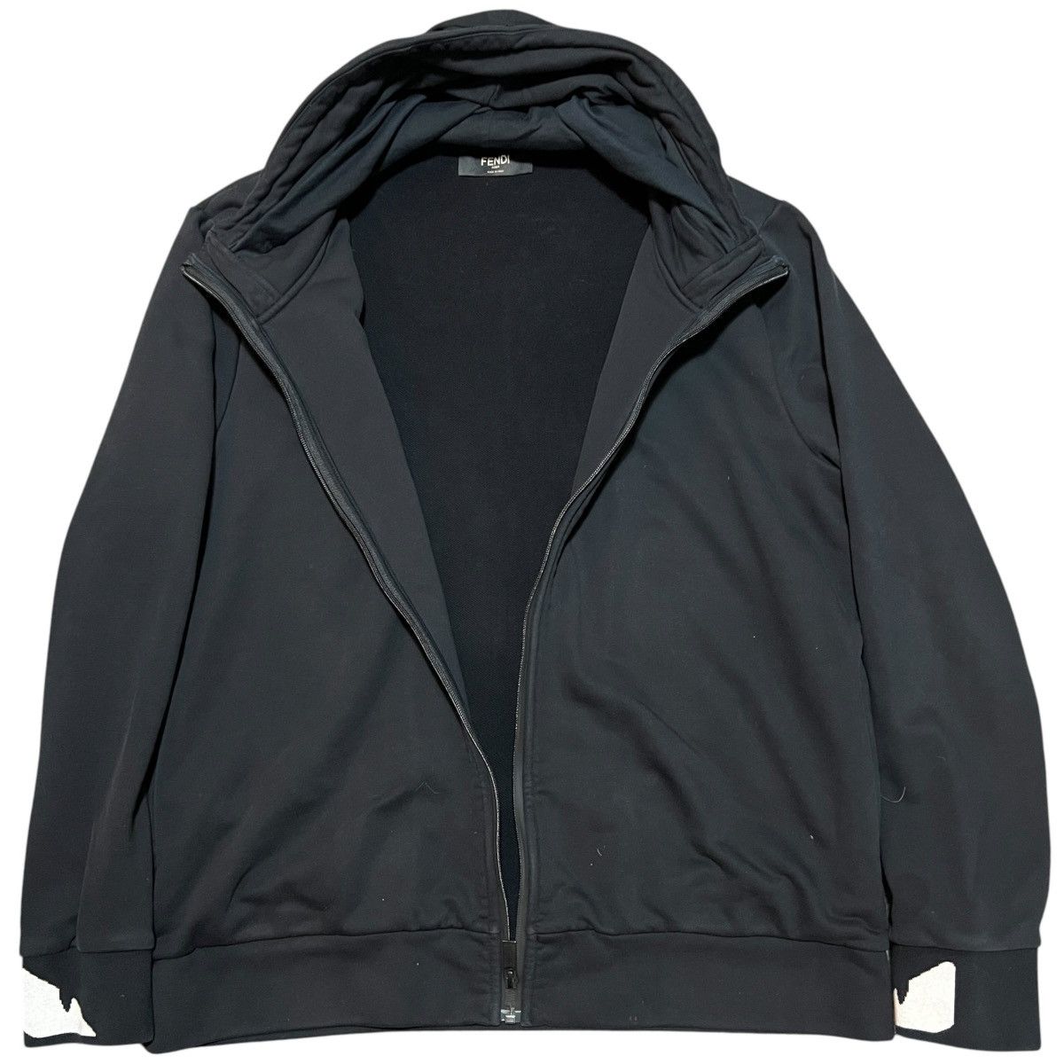 Fendi FENDI Zip-Up Cotton Jersey Collar-Integrated Hoodie Size US XXL / EU 58 / 5 - 6 Thumbnail