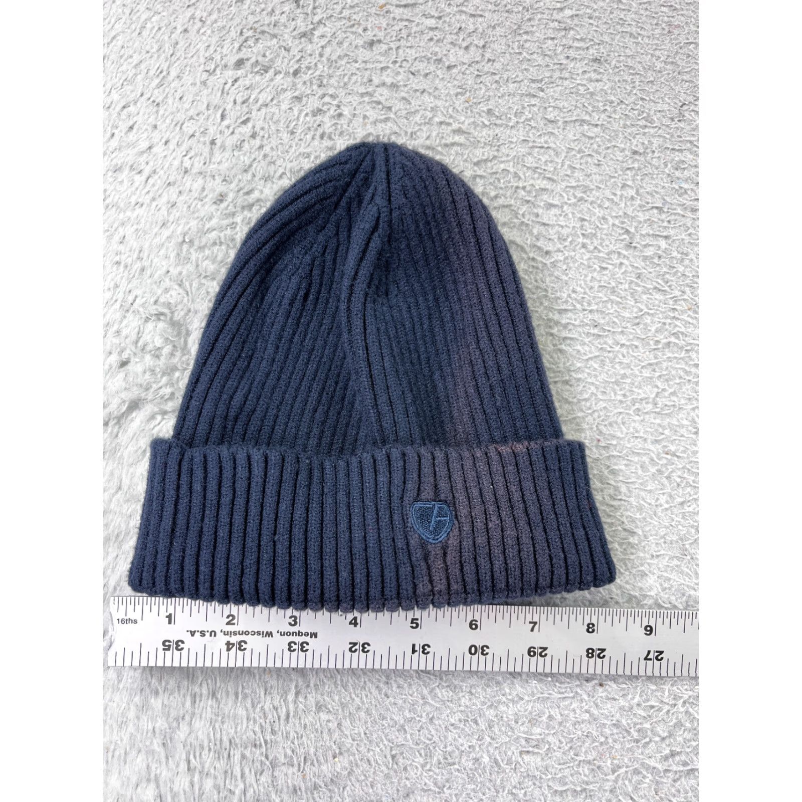 Vintage Capamerica Beanie Cap Adult One Size Fits Most Blue Knit Rayon Polyester Blend Hat Mens Beanie Ski Theme Size ONE SIZE - 3 Thumbnail