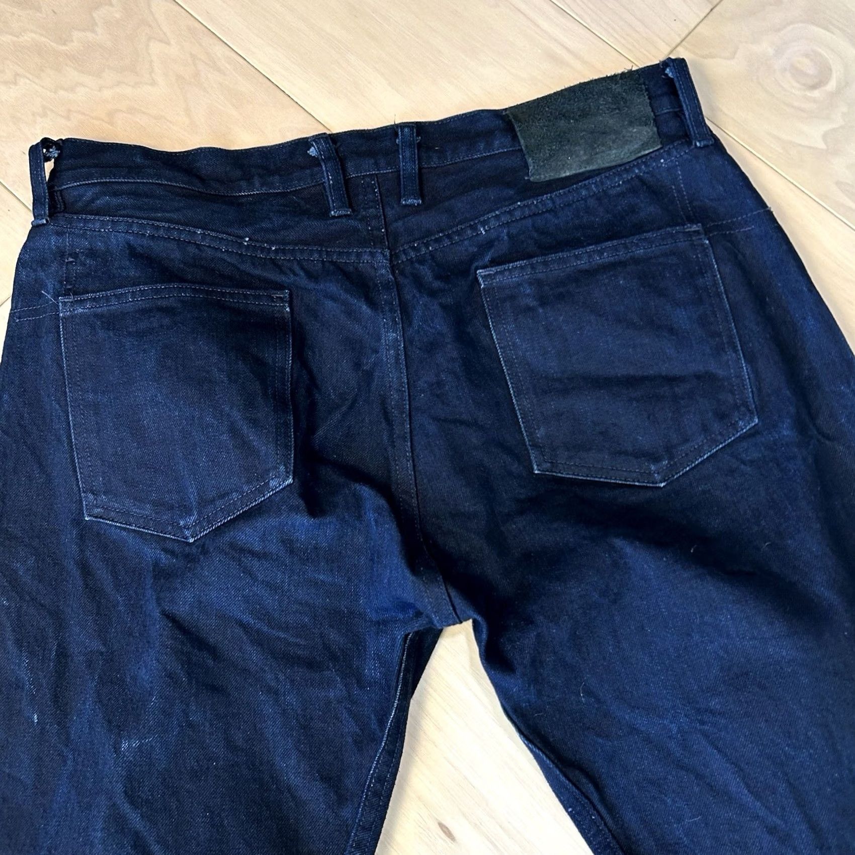3sixteen VINTAGE 3sixteen CT-120x Classic Tapered Shadow Selvedge Denim Jeans Men’s 35x31 Blue Indigo 5-Pocket Logo Mens Size US 35 - 4 Thumbnail