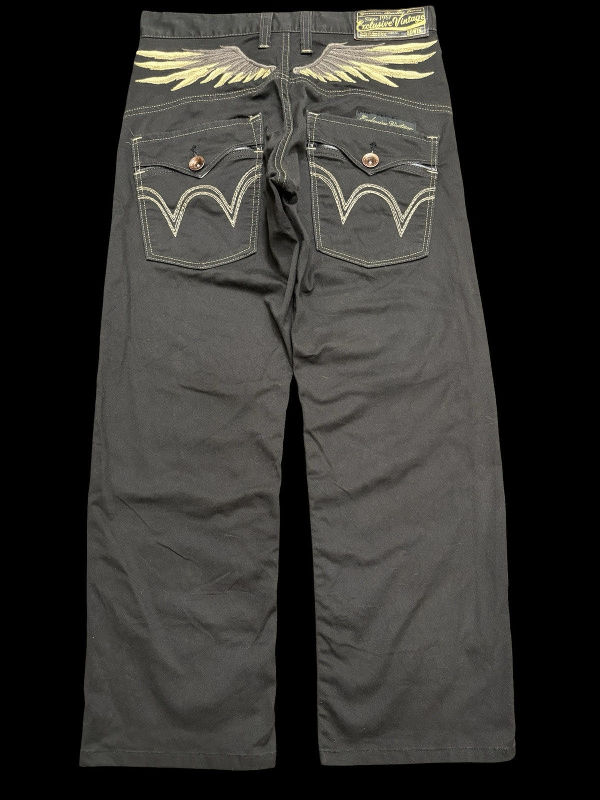 Edwin 💥VERY RARE💥EDWIN WINGS EMBROIDERY PANT F465 Size US 31 - 1 Thumbnail