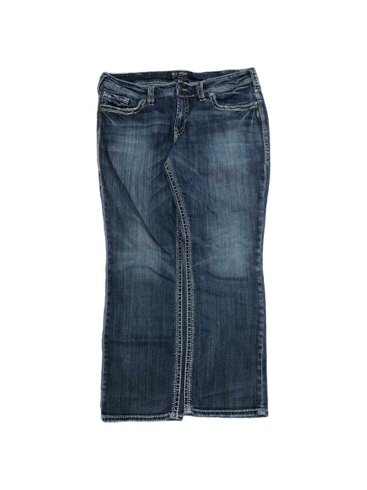 Silver Jeans Co. × Vintage Vtg Y2K Silver Suki Straight Jeans Size 40" / US 18 - 2 Thumbnail