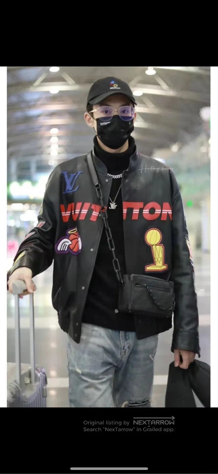 Louis Vuitton louis vuitton x nba embroidered leather baseball jacket. Size US L / EU 52-54 / 3 - 8 Thumbnail