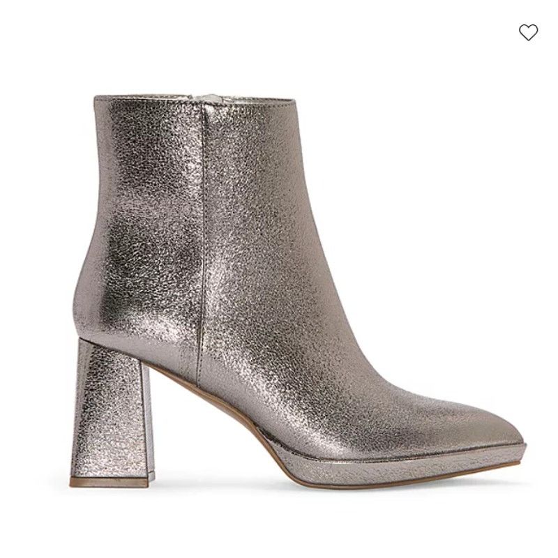 Other Worthington Womens Bannow Flared Heel Booties Pewter Size US 6 / IT 36 - 12 Thumbnail