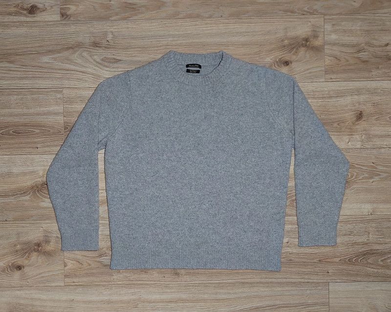Massimo Dutti 95% wool 5% cashmere sweater jumper gray luxury Size L / US 10 / IT 46 - 1 Thumbnail