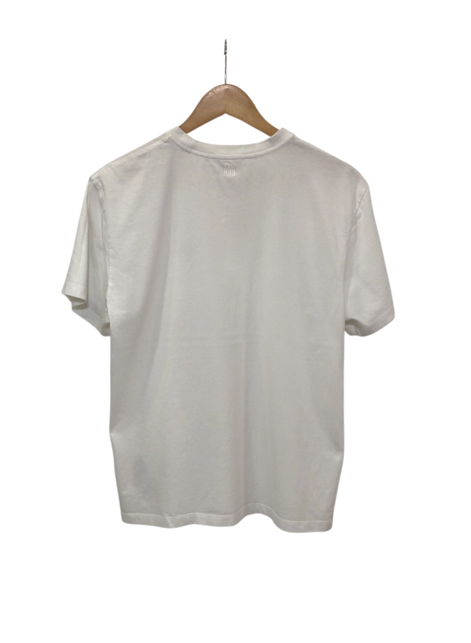 AMI AMI Alexandre Mattiussi White Tee - Red Heart Logo (Size L) Size US L / EU 52-54 / 3 - 2 Thumbnail