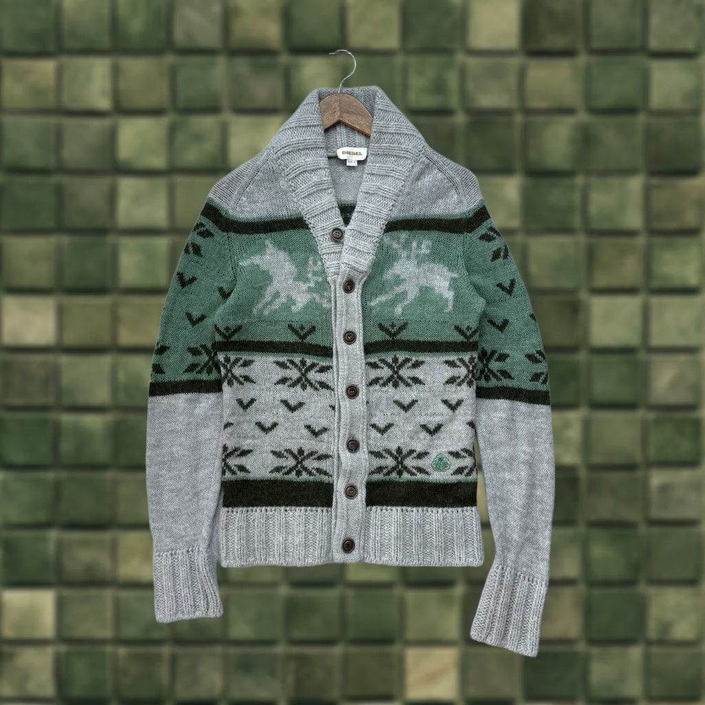 Diesel VINTAGE Diesel Cardigan Sweater Men’s Winter Gray S Diesel Winter Sweater Cardigan Mens Slim Knit Wool Cotton Notions: Button Logo, Regular Size Size US S / EU 44-46 / 1 - 1 Thumbnail