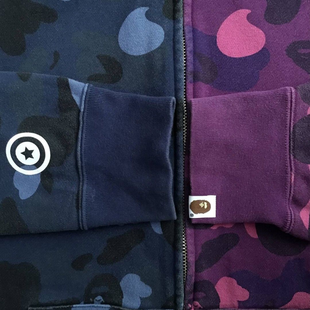 Bape BAPE Purple camo x Blue camo separate shark full zip hoodie Size US XL / EU 56 / 4 - 7 Thumbnail