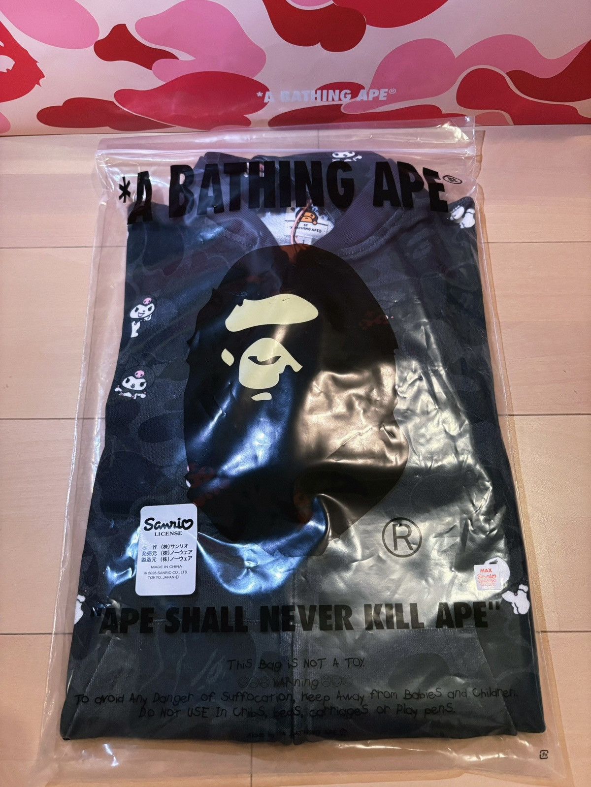 Bape Japan Exclusive BAPE x Sanrio Kuromi Camo Hoodie w/ Ears Size XXS / US 00 / IT 34 - 3 Thumbnail