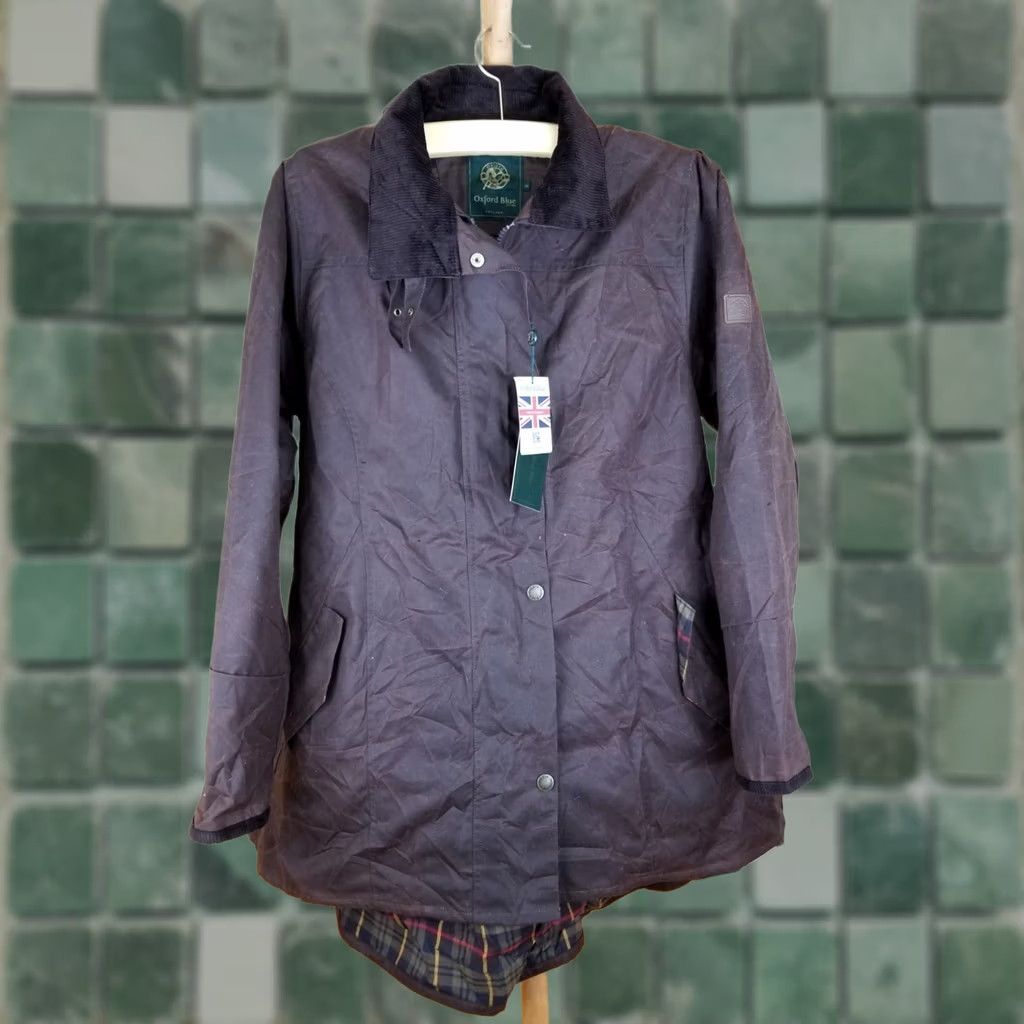 Vintage NWT OXFORD BLUE OIL WAXED HUNTING JACKET WOMEN'S XL 16 Size XL / US 12-14 / IT 48-50 - 1 Thumbnail