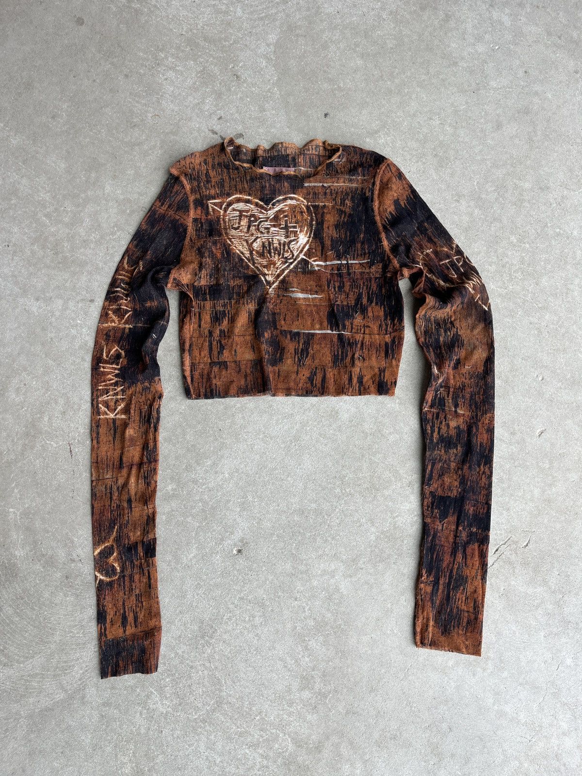 Jean Paul Gaultier × KNWLS Jean Paul Gaultier x KNWLS Printed Mesh Crop Top (unisex) Size XL / US 12-14 / IT 48-50 - 6 Thumbnail