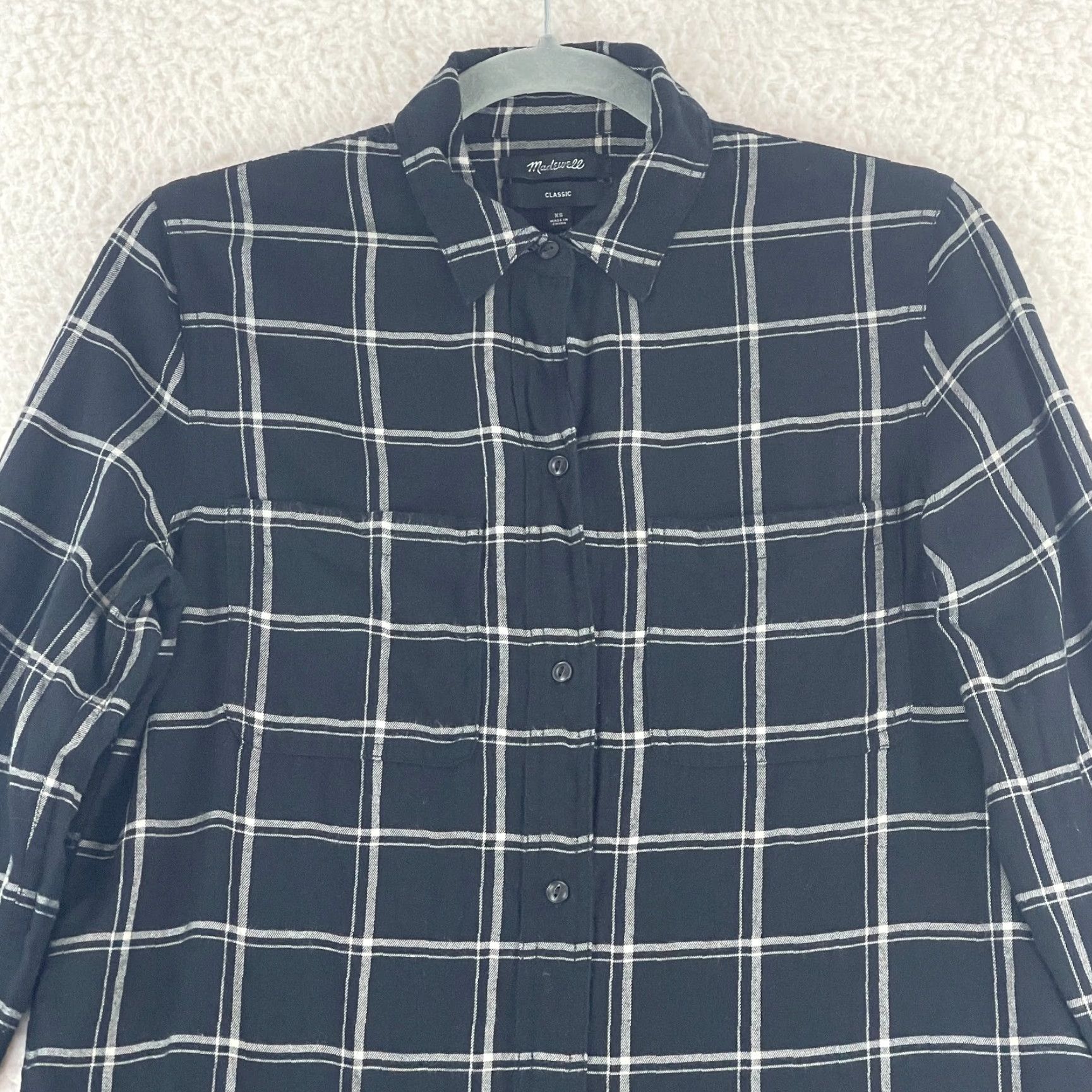 Madewell Madewell Shirt Womens XS Black Ex-Boyfriend Button-Up Long Sleeve Size XS / US 0-2 / IT 36-38 - 2 Thumbnail