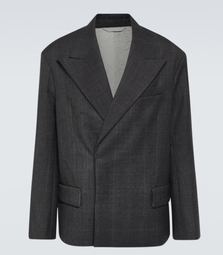 Acne Studios ACNE STUDIOS Fine-check Double-breasted Blazer Size US S / EU 44-46 / 1 - 10 Thumbnail