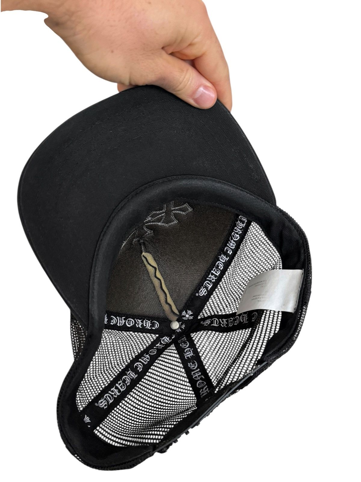 Chrome Hearts Vintage Triple 3 White Cross Trucker Hat Size ONE SIZE - 6 Thumbnail