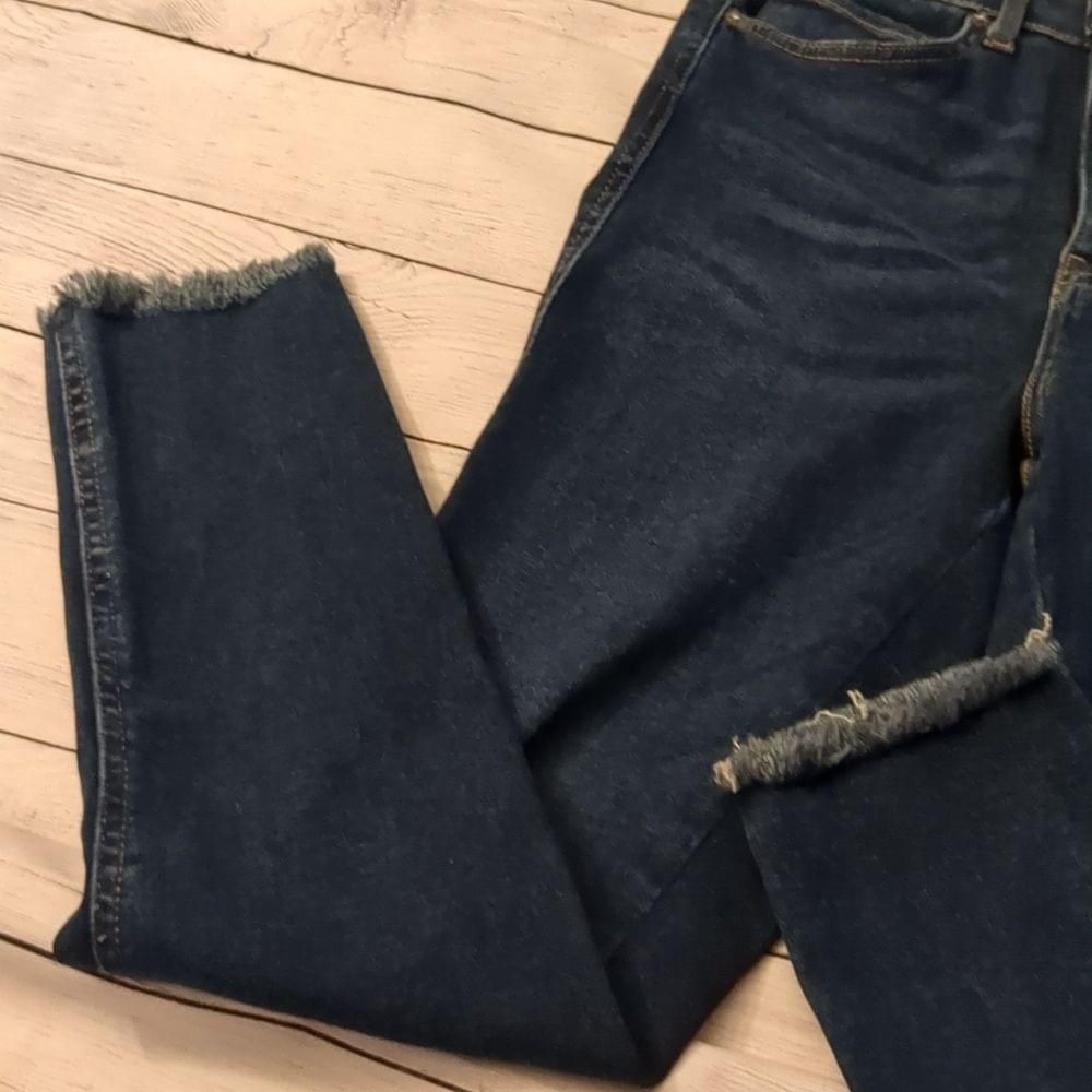 Free People Free people deep indigo fringe ankle jeans size 30 Size 30" / US 8 / IT 44 - 2 Thumbnail