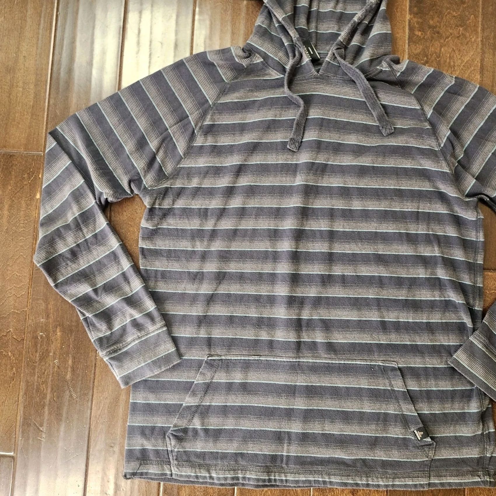 Bravado Breathe Brava Mens XL Striped Pullover Hoodie Lightweight Surf Skate Colorful Multicolor Cotton Spandex Drawstring Shirt Mens XL Hoodie Size US XL / EU 56 / 4 - 5 Thumbnail