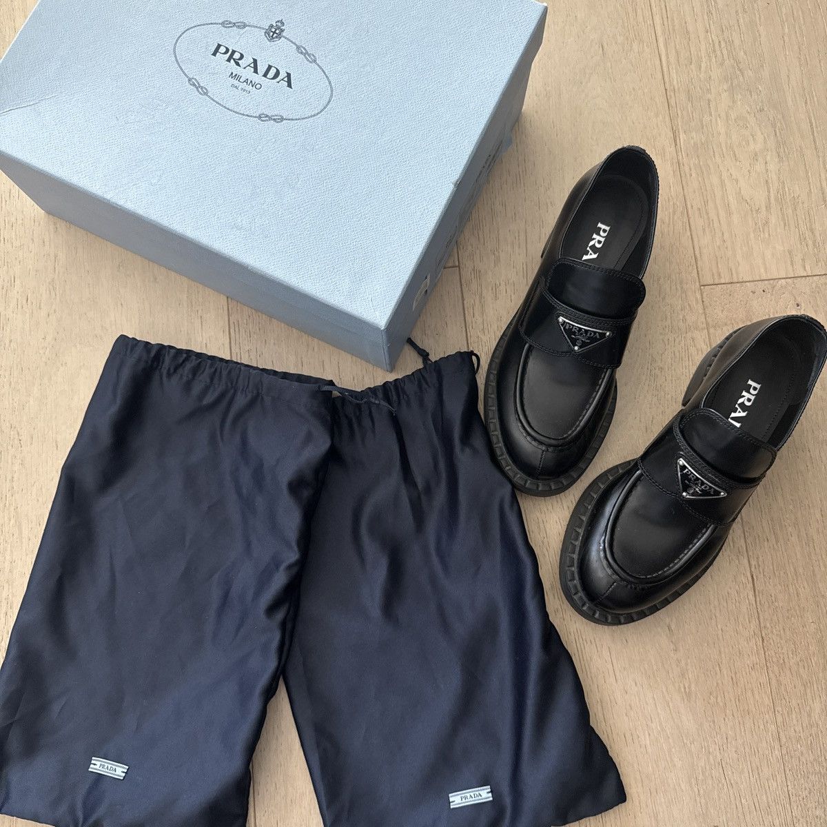 Prada Black Prada Loafers Size US 6 / IT 36 - 10 Thumbnail