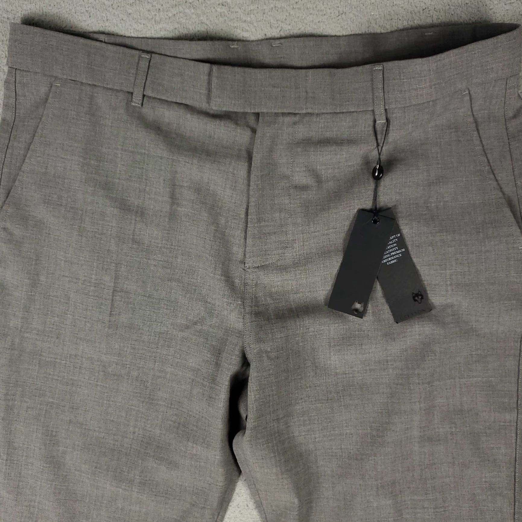 Vintage Greyson Pants 38x29 Gray Stretch Wool Dress Pants Flat Front Chino Trousers Men Regular Gray Size US 38 / EU 54 - 2 Thumbnail