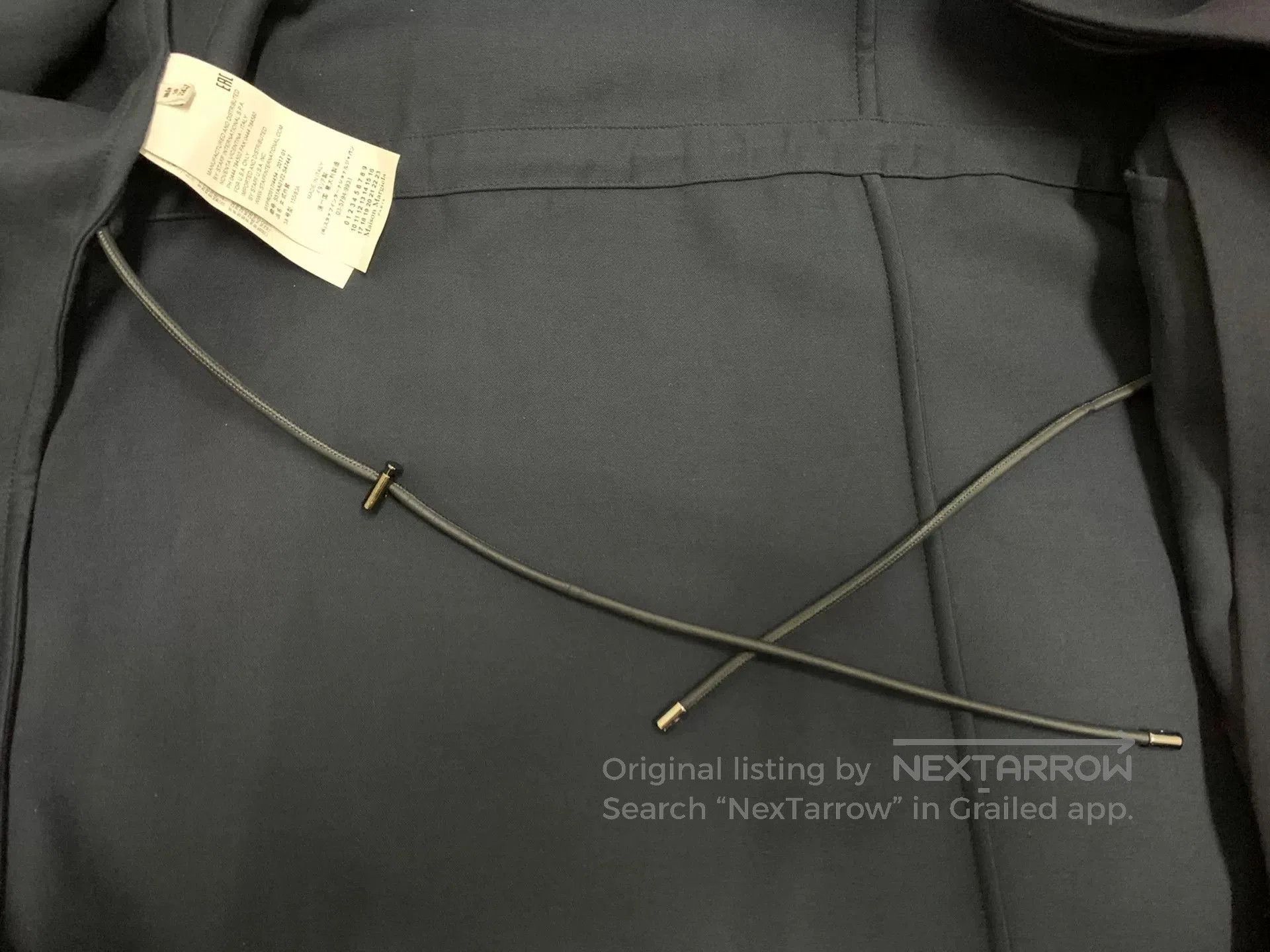 Maison Margiela Maison Margiela Navy Drawstring Trench Coat. Size US S / EU 44-46 / 1 - 6 Thumbnail