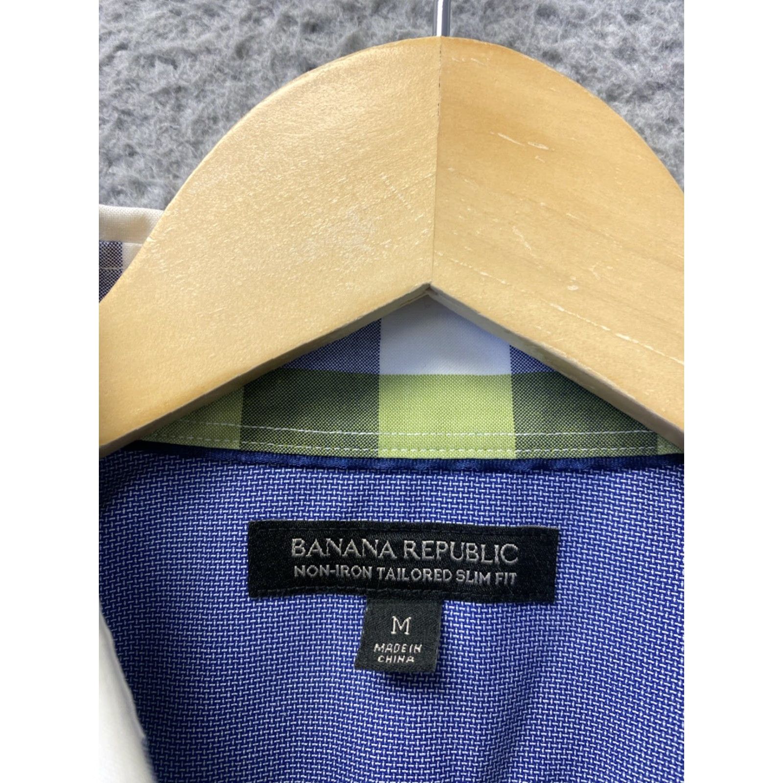 Banana Republic Banana Republic Button Shirt Men’s M Slim Green Blue Gray Check Plaid /167-27 Size US M / EU 48-50 / 2 - 4 Thumbnail