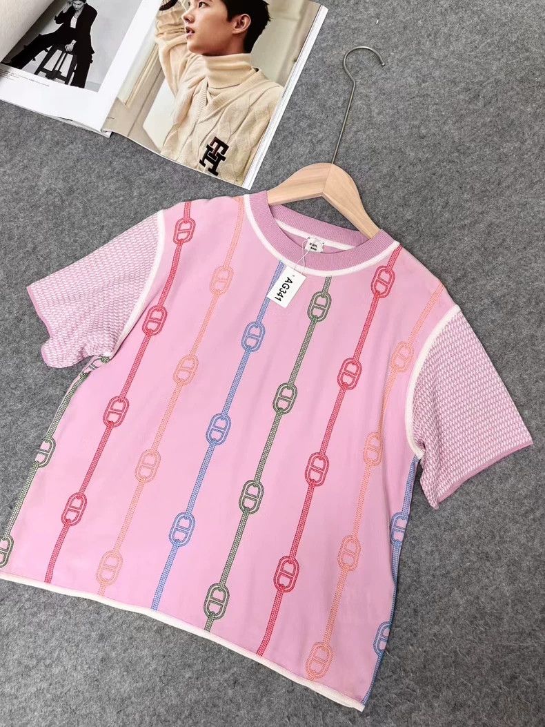 Hermes Hermes Silk Short Sleeve Logo Top Size US XS / EU 42 / 0 - 1 Thumbnail