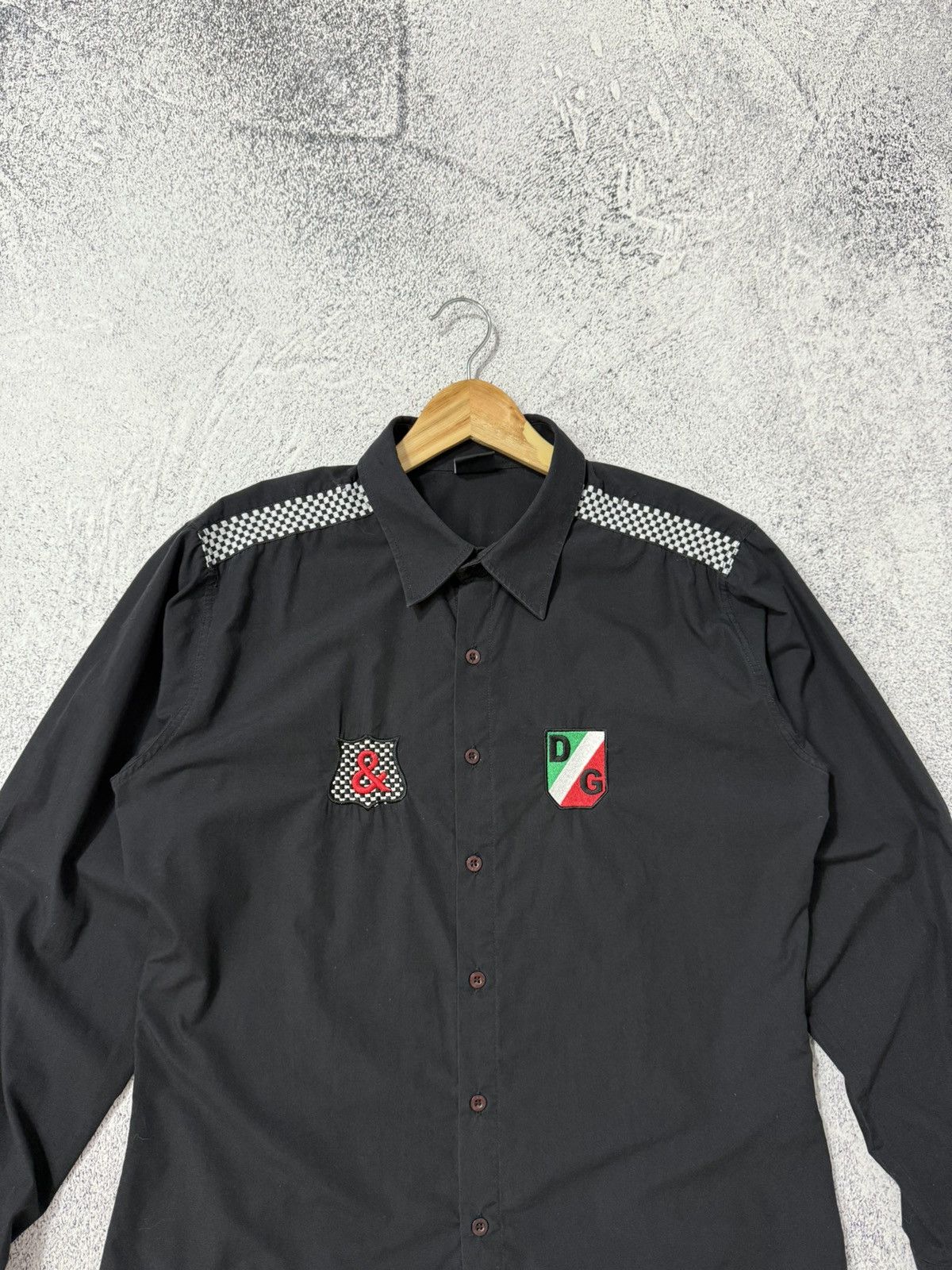 Dolce & Gabbana × Vintage Dolce & Gabbana Black Shirt Big Logo AVANTGARDE Y2K Size US XL / EU 56 / 4 - 3 Thumbnail
