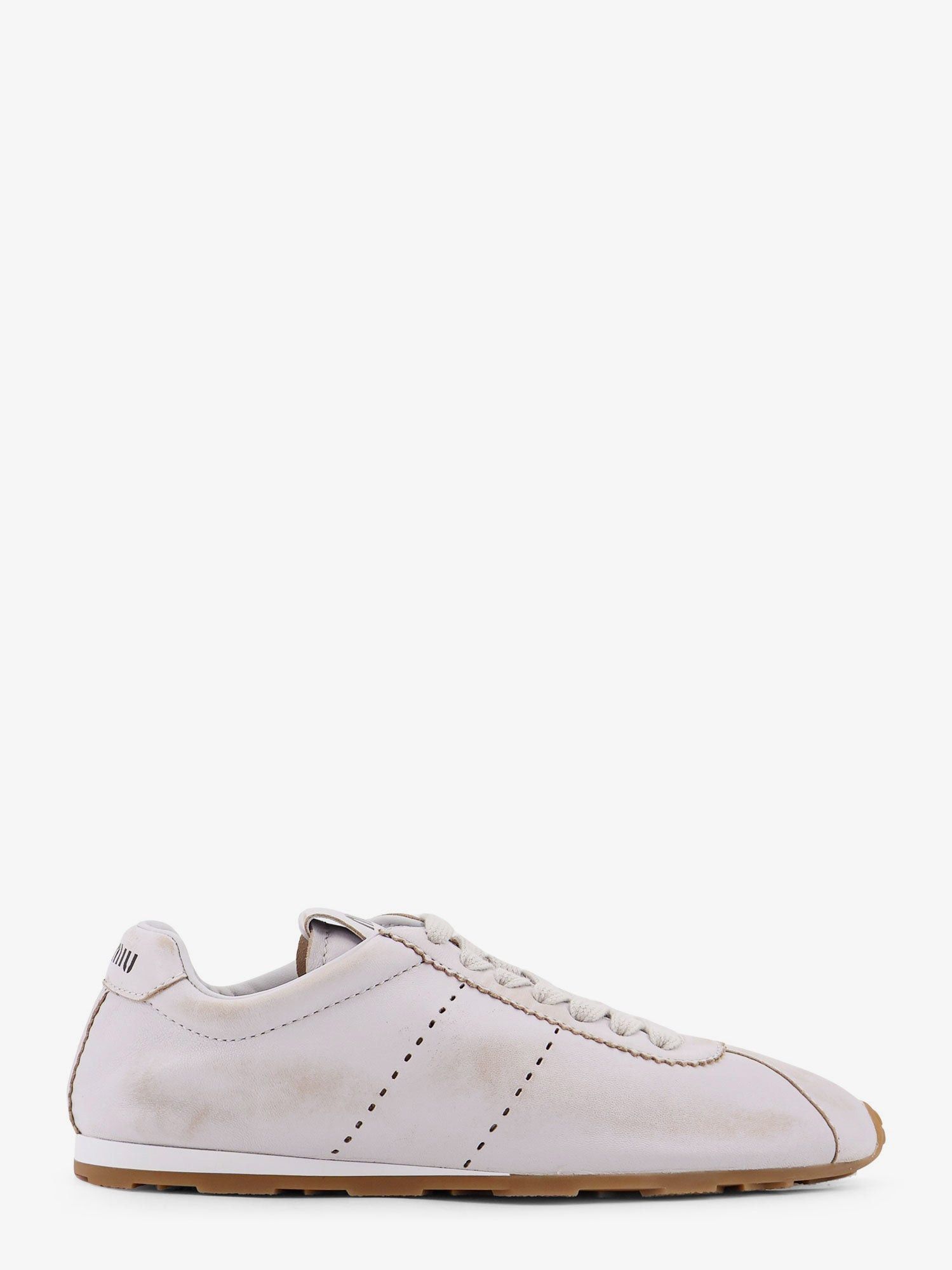 Miu Miu Miu Miu Plume Sneaker In Ivory Leather | Grailed