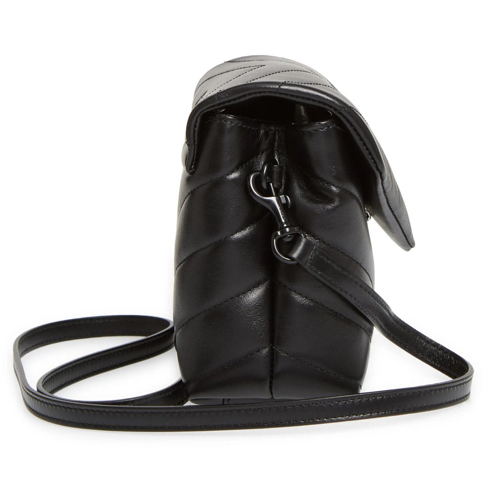 Yves Saint Laurent Toy Loulou Leather Crossbody Bag in Black NWOT MSRP $2100 Size ONE SIZE - 4 Thumbnail