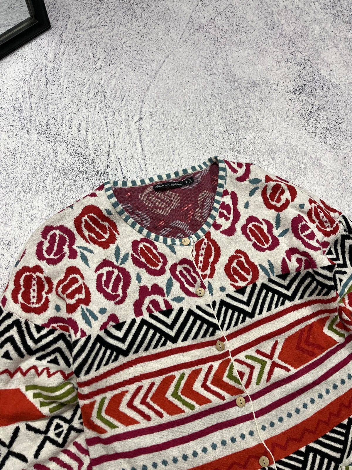 Japanese Brand × Vintage Gudrun Sjoden Floral Eclectic Dress Cardigan Size M / US 6-8 / IT 42-44 - 5 Thumbnail