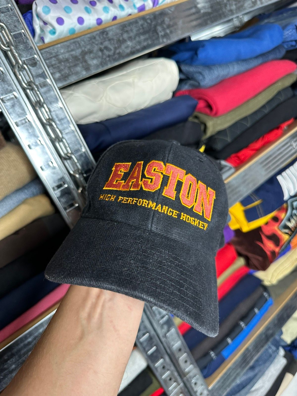 Pre-owned Nhl X Vintage Easton High Performance Hockey Cap Hat In Black