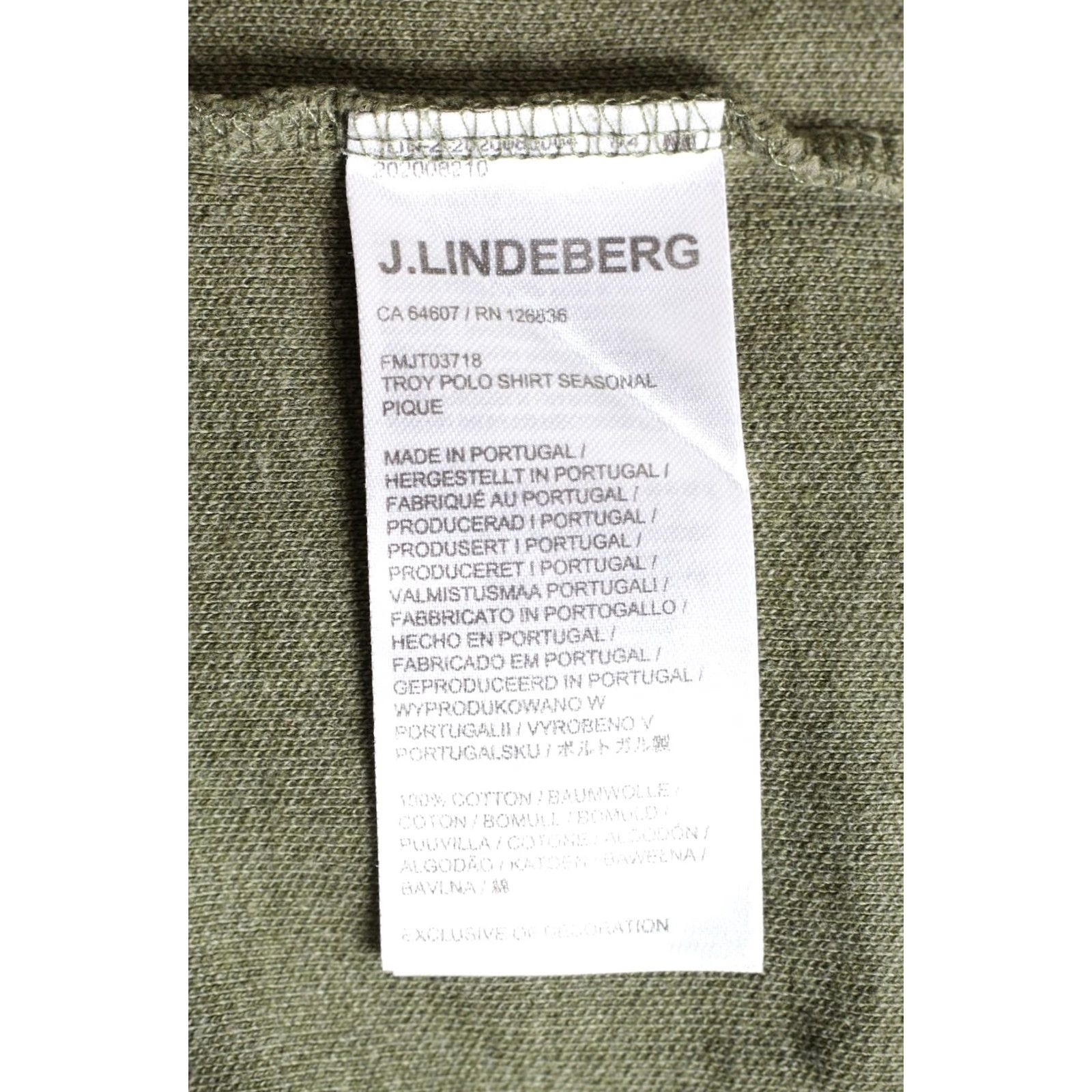 J.Lindeberg J.LINDEBERG Troy Polo Shirt Short Sleeve Men XL Green Polo VR2212 Size US XL / EU 56 / 4 - 6 Thumbnail