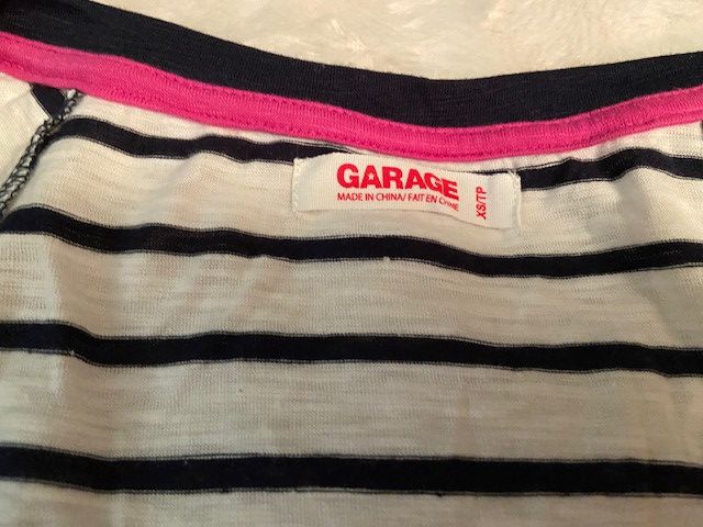 Garage Garage Striped Henley Top Ladies Junior Size XS NWT Size XS / US 0-2 / IT 36-38 - 5 Thumbnail