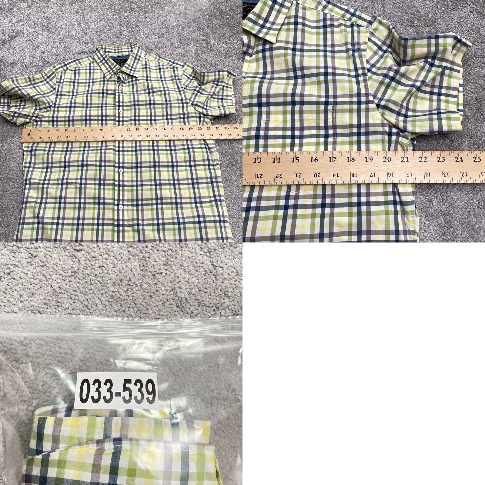 Banana Republic Banana Republic Slim Fit Button Down Shirt Medium Multi Plaid Cotton Size US M / EU 48-50 / 2 - 8 Thumbnail